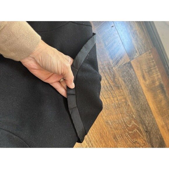 Vintage Rothschild Size 7 Girls Black Wool Velvet Dress Coat w/ Velvet Collar - Picture 8 of 8